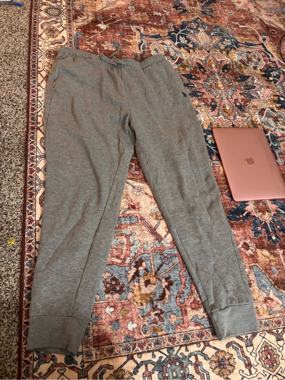 Men's Gray Jogger Pants XL I Zipped Pockets I Fleece lined on the inside